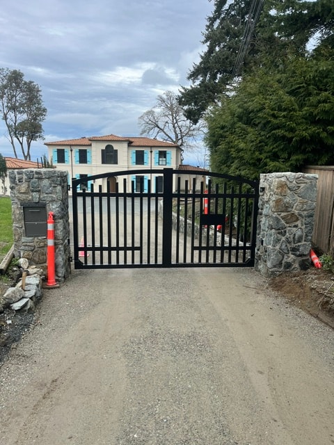 Ornamental steel gate